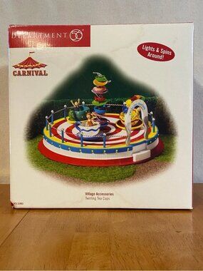 Department 56 Twirling Tea Cups Carnival light and motion Village accessories